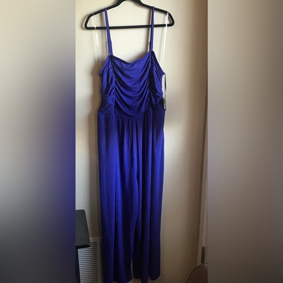 Ava & Viv Jumpsuit with adjustable straps. Gorgeous royal blue color, size 2x - Picture 3 of 5